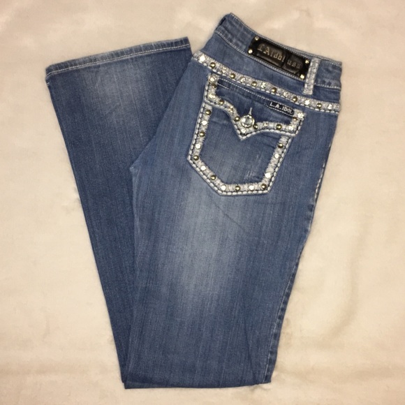 L.A. idol Denim - L.A. idol Mid Rise Blingy Boot Cut Jeans